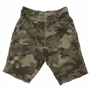 GAP Kids Camo Pull-On Fleece Shorts Size S Camouflage Green